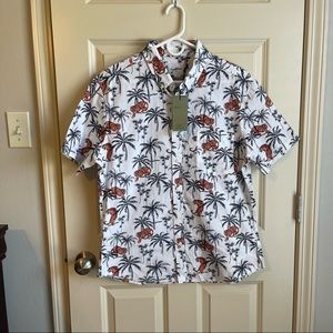 Men's Button Up Tiger Print